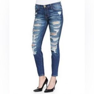 Current/Elliott The Stiletto Benett Tattered Distressed Skinny Jean Size 26